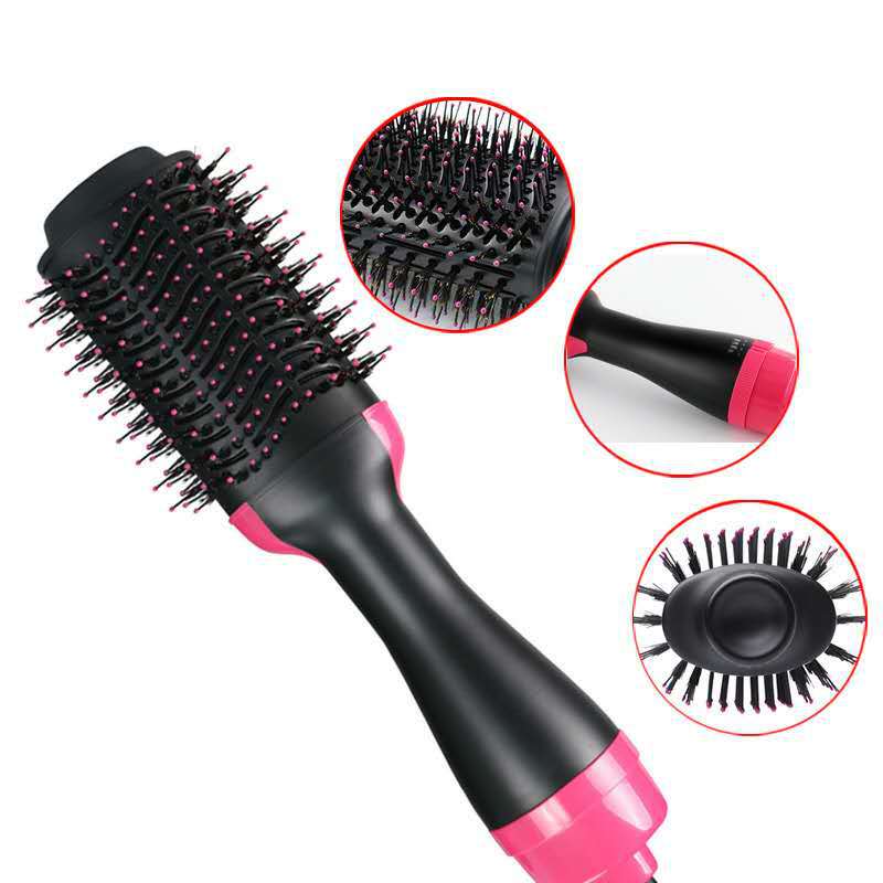 Amazon explosion models multi-function hot air comb negative ion hair comb hair curler straight hair comb hair dryer factory direct