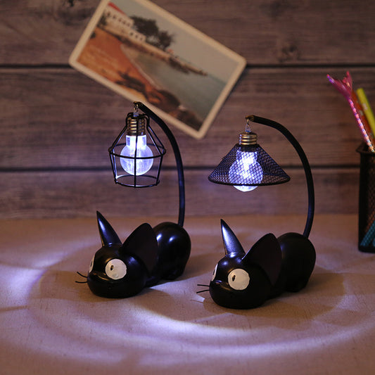 Hayao Miyazaki Magical Delivery Service Black Jiji Cat Night Light Resin Craft Decoration Home Decoration Student Gift