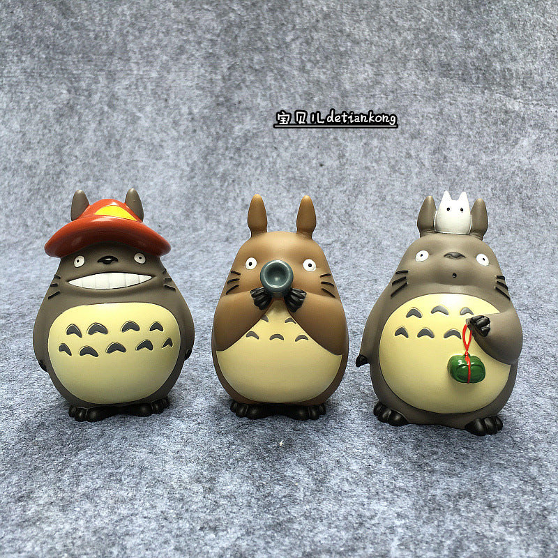 My Neighbor Totoro ornaments a set of Hayao Miyazaki doll faceless male desktop hand-run car car creative jewelry birthday gift