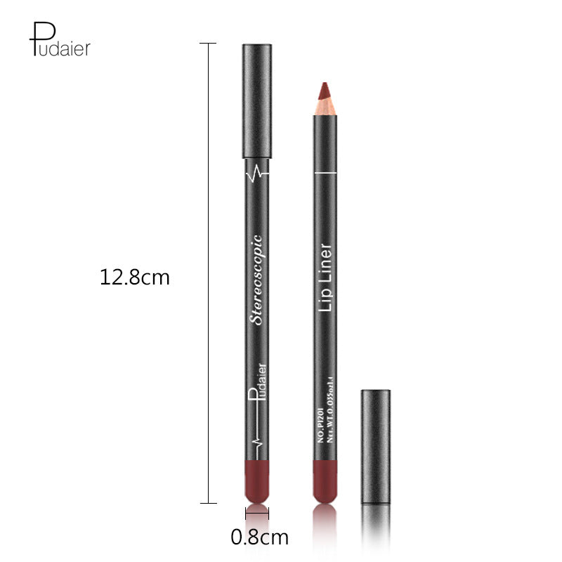 Pudaier new lip liner waterproof non-marking matte velvet lipstick pen spot foreign trade sizzling explosions