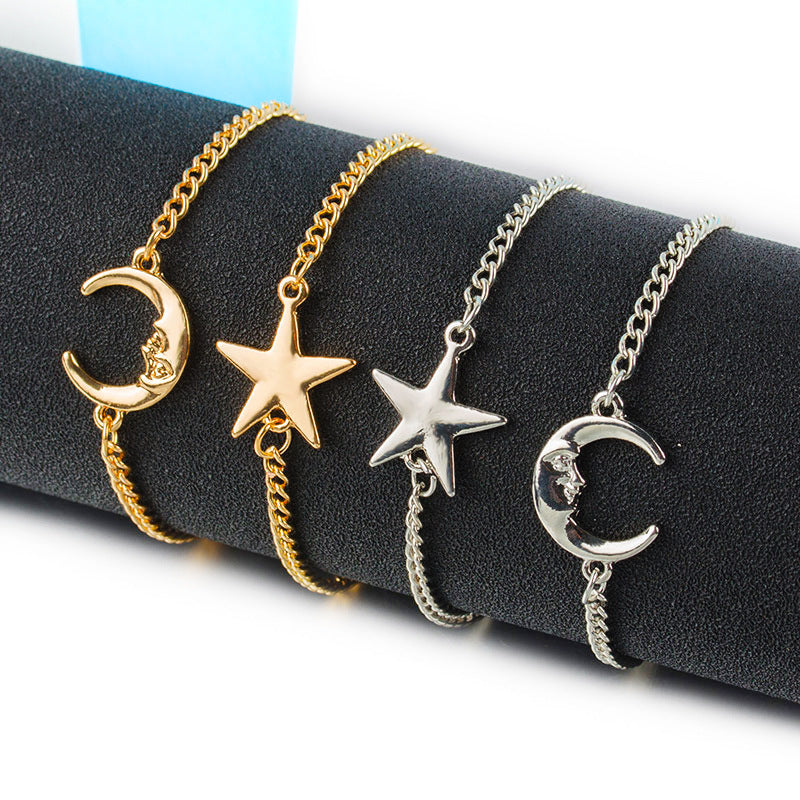 Europe and the United States foreign trade fine models stars moon bracelets brilliant starry hand jewelry wholesale ebay AliExpress new