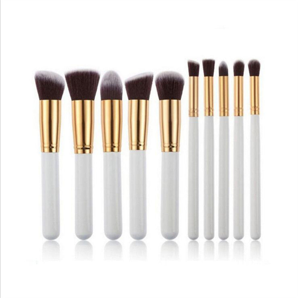 10 Pcs Silver/Golden Makeup Brushes Set pincel maquiagem Cosmetics maquillaje Makeup Tool Powder Eyeshadow Cosmetic Set