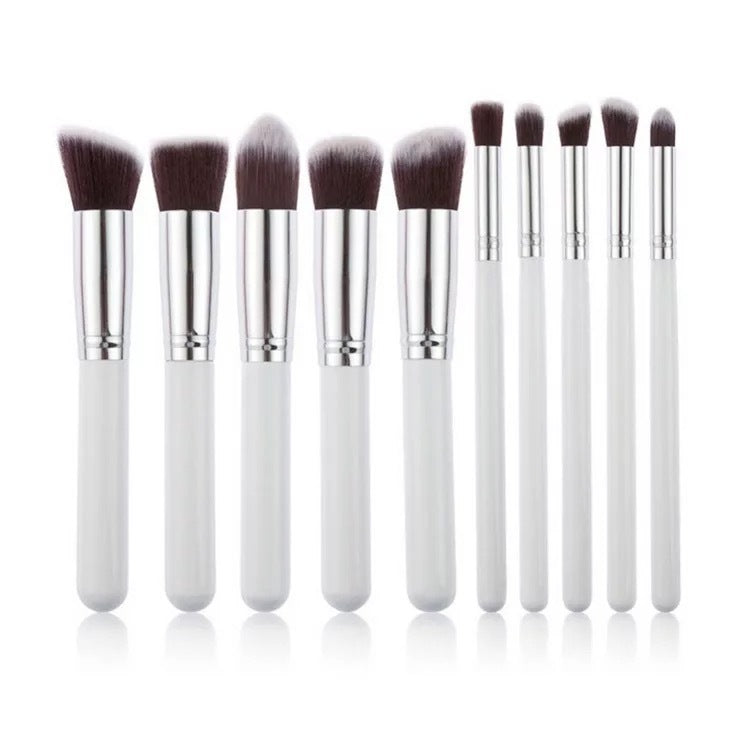 10 Pcs Silver/Golden Makeup Brushes Set pincel maquiagem Cosmetics maquillaje Makeup Tool Powder Eyeshadow Cosmetic Set