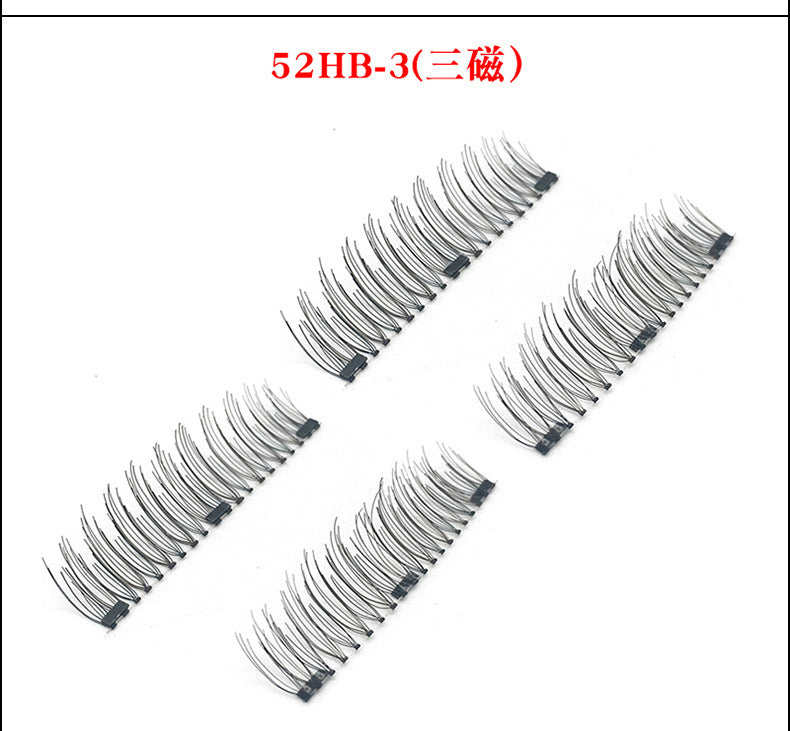3d magnetic eyelashes three magnets false eyelashes paste no glue-free magnetic eyelashes Europe and the United States selling manufacturers wholesale