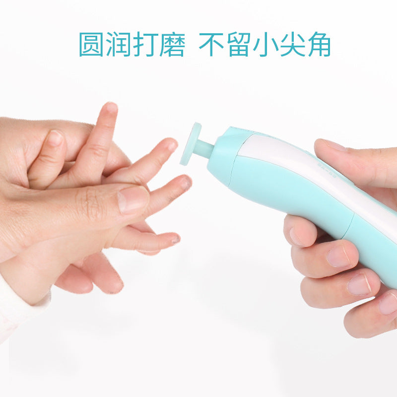 Baby electric nail polisher baby nail scissors anti-clip meat newborn children special safety sanding care set