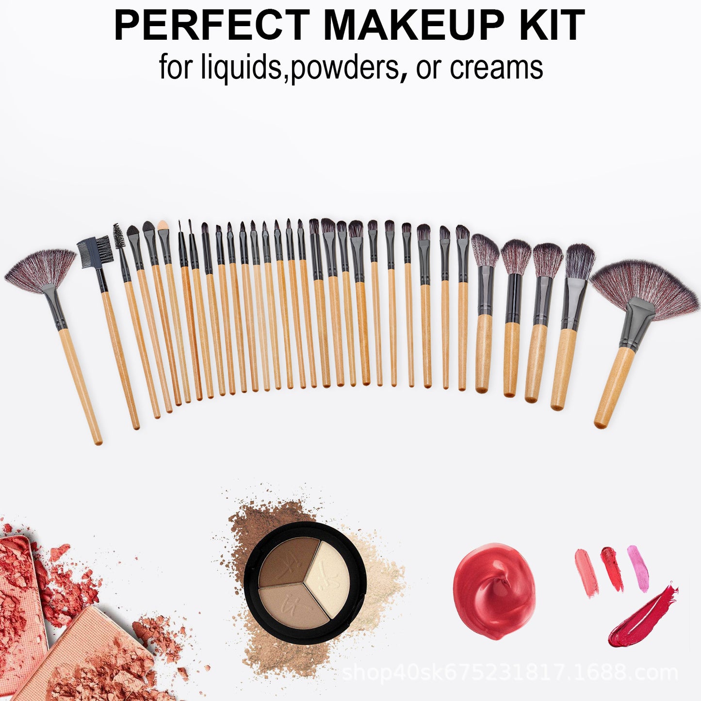 32 new explosion models makeup brush set with PU bag multi-function universal makeup tools manufacturers wholesale spot
