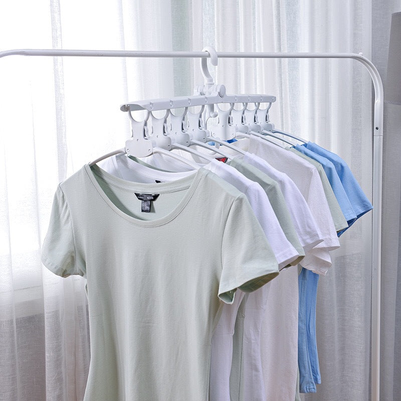 8 in 1 Foldable Clothes Hanger Drying Rack Wardrobe Closet Storage Organizer Clothes Hangers Storage Holder Rack