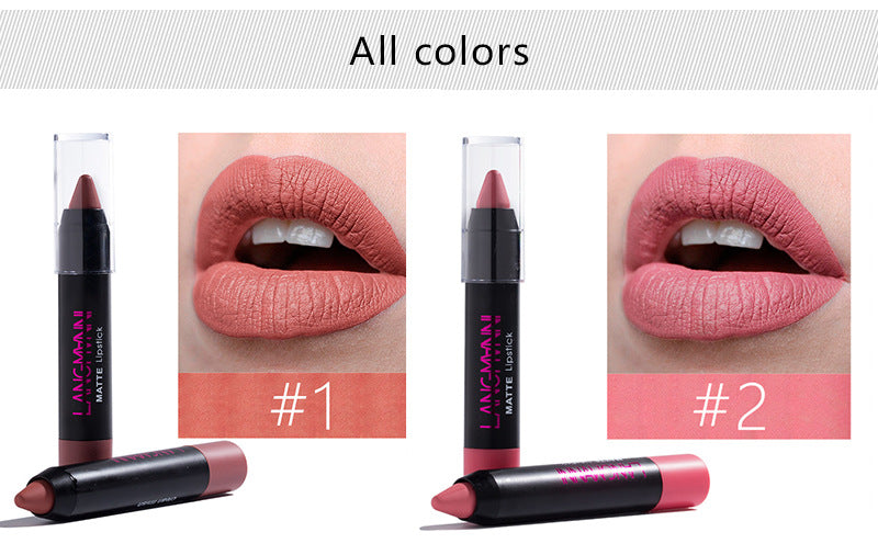 Langmanni 12 lipstick sets with matte lipstick lip gloss