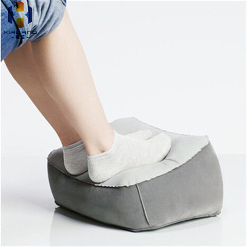Inflatable foot pad foot massage pad foot travel pad PVC thick flocking foot pad inflatable pad wholesale