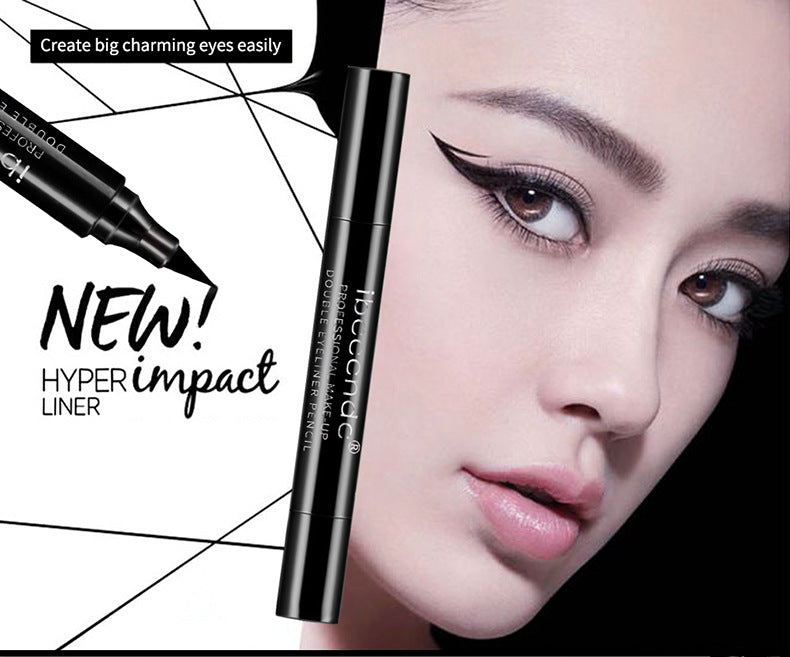Double eyeliner seal pen ibcccndc makeup triangle waterproof eyebrow pencil eyeliner Cross-border makeup explosion