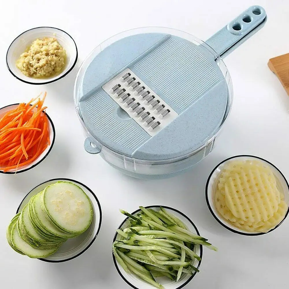 9 IN 1 Multi-function Easy Food Chopper Carrot Potato Grater Manual Onion Cutter Easy Food Chopper Slicers Kitchen Gadget