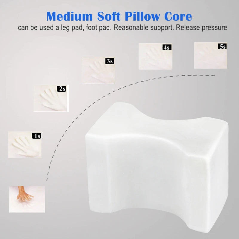 Orthopedic Memory Foam Knee Wedge Pillow for Sleeping Sciatica Back Hip Joint Pain Relief Contour Thigh Leg Pad Support Cushion