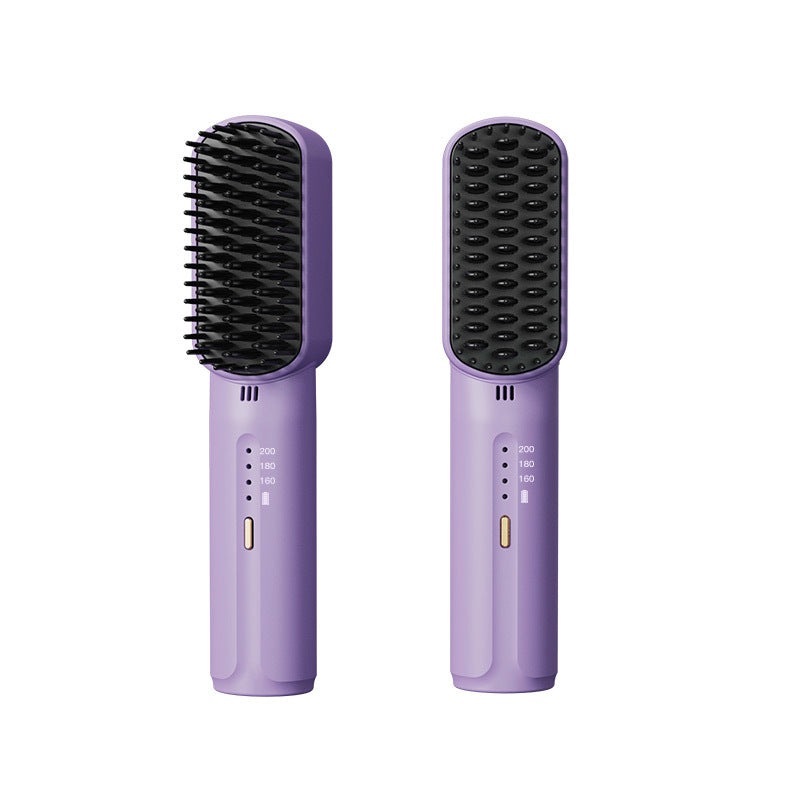 Cordless hair straightening comb smoothes hair and eliminates frizz with just one comb. Million-level negative ion hair straightening comb