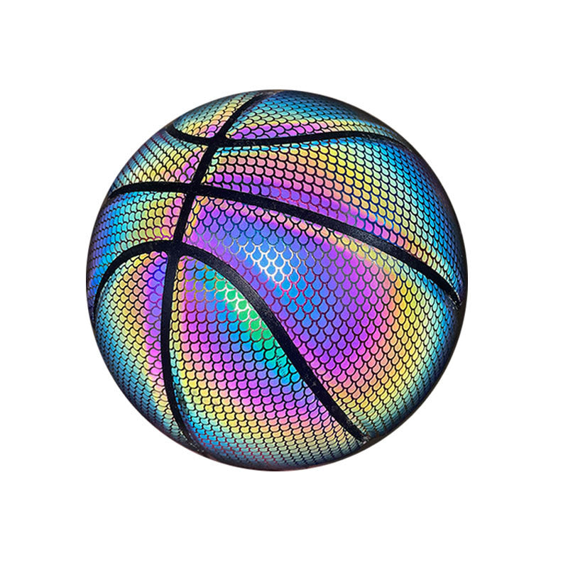 Manufacturer wholesale reflective basketball cross-border special supply of No. 7 basketball hygroscopic PU luminous luminous basketball support dropshipping
