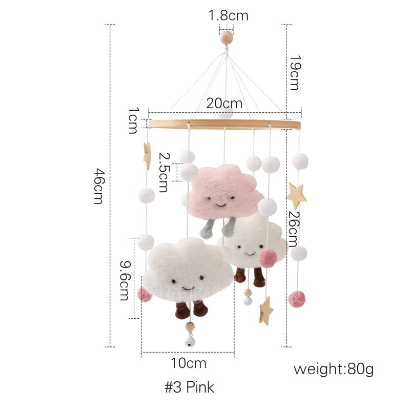Cross-border hot-selling newborn baby soothing bed bell hanging baby sleeping wind chime rotatable educational rattle toy