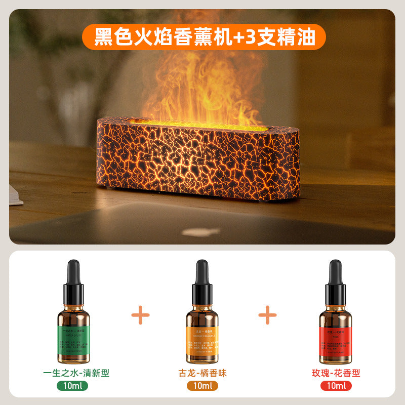 New desktop colorful simulated flame aromatherapy machine home office usb plug-in air humidification aromatherapy machine cross-border