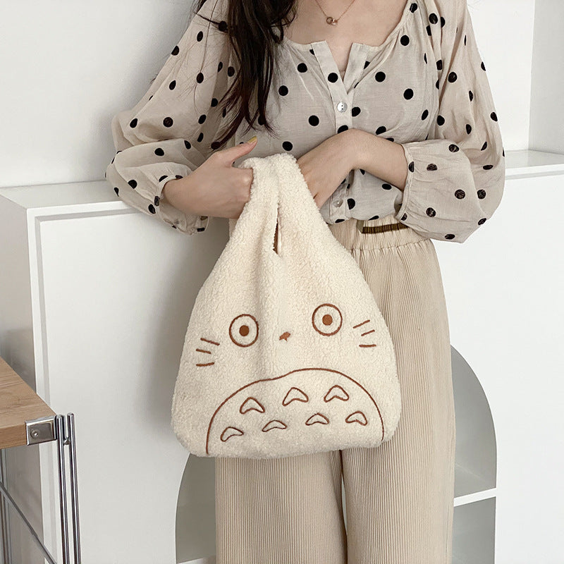 Yeyu/Amazon cross-border supply soft cute plush all-match hand bag 2021 new ins leisure walking small bag