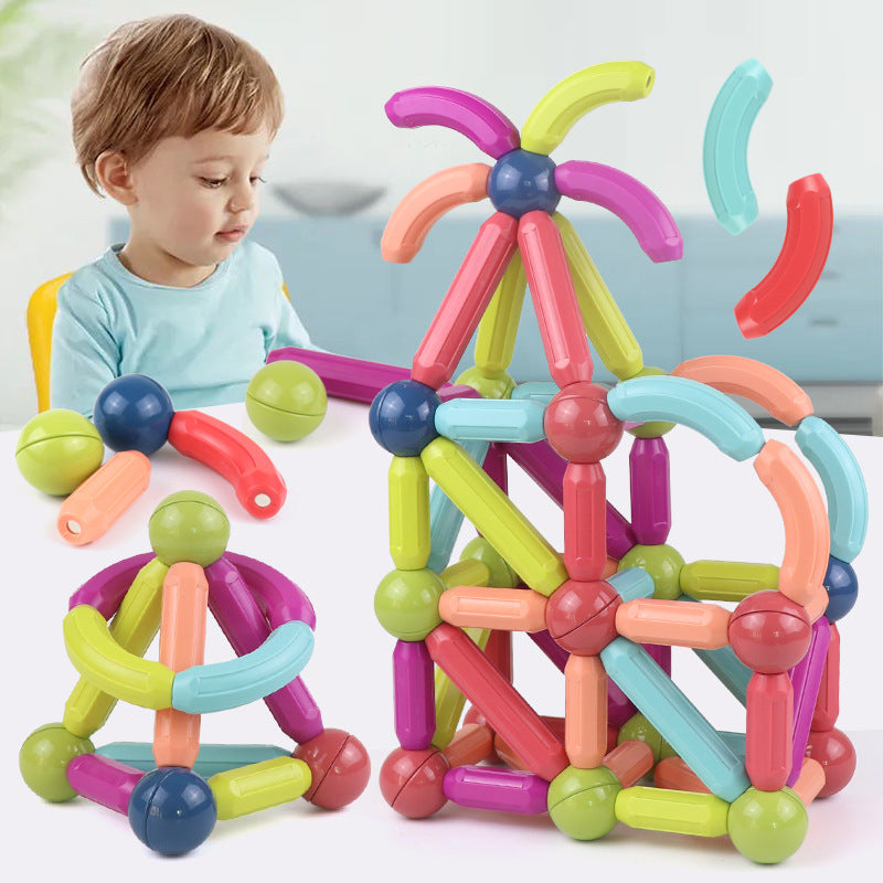 Cross-border ever-changing magnetic stick young children's building blocks assembled puzzle baby early education magnet 2-year-old boy 5 girl toy