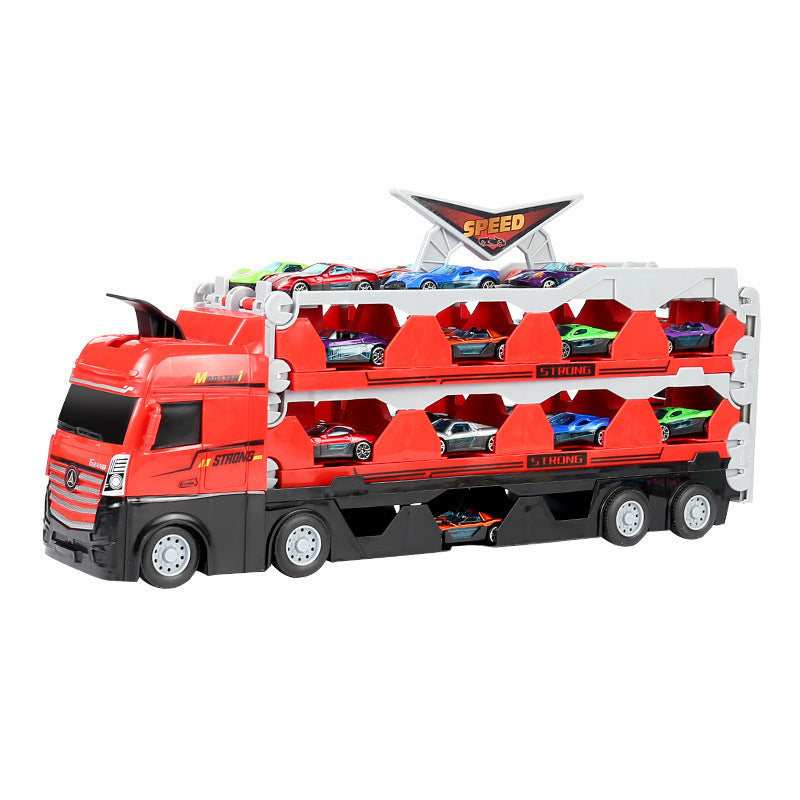 Educational Alloy Large Deformation Track Storage Folding Catapult Truck Engineering Parking Lot Children's Toys Wholesale