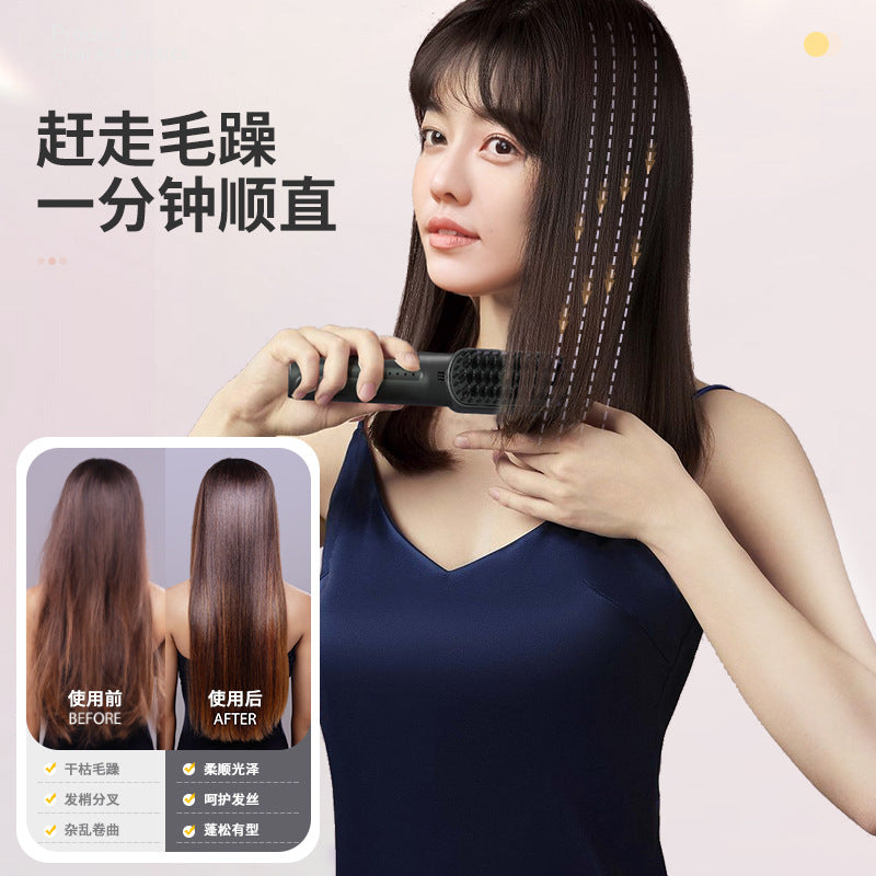 Cordless hair straightening comb smoothes hair and eliminates frizz with just one comb. Million-level negative ion hair straightening comb