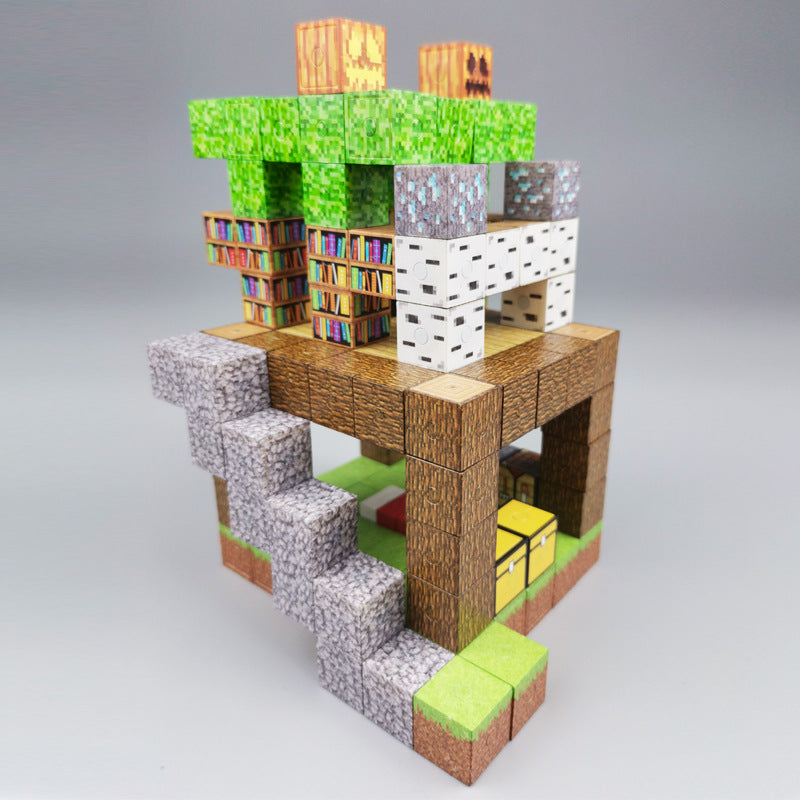 Minecraft Magnetic Blocks Children's Educational Figure Assembling Game Peripheral Mini Wholesale Building Block Toys