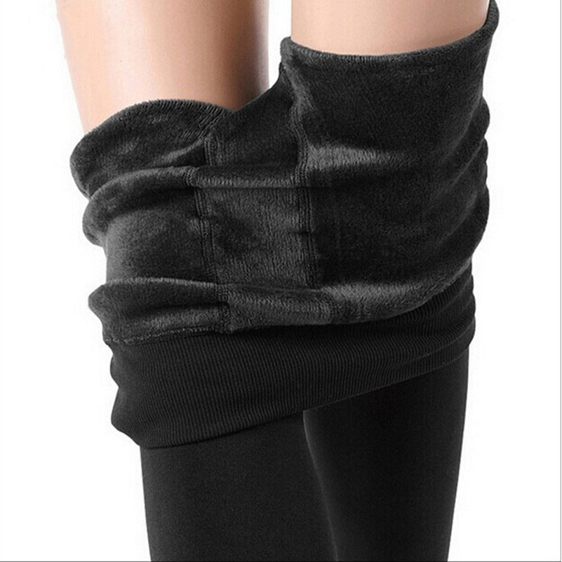 180g large size pearl velvet leggings women's autumn and winter stepping on high-quality plus velvet trousers to keep warm all-in-one pants KC0040