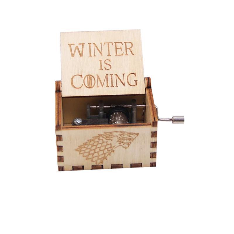 Wholesale custom beech wood music box Christmas gift wooden music box Home decoration hand crank music box