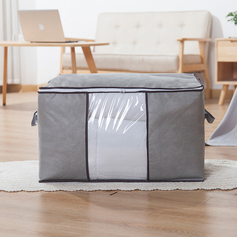 Factory direct thick waterproof large capacity non-woven storage bag home travel clothing quilt finishing storage box