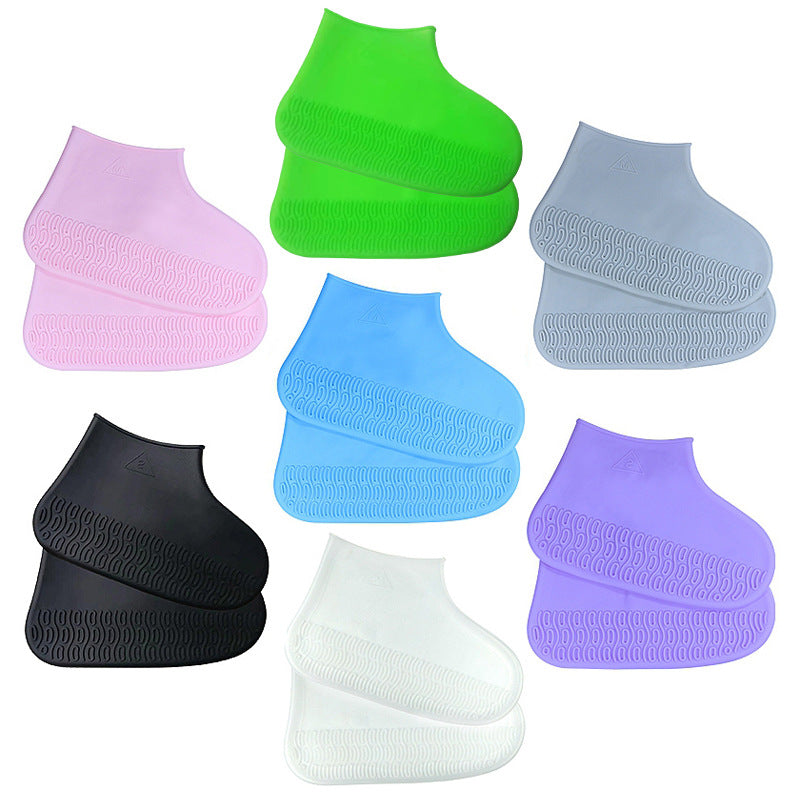 Waterproof Shoe Covers Cycling Rain Reusable Overshoes Silicone Latex Elastic Shoe Covers Protect Shoes Accessories Dust Covers