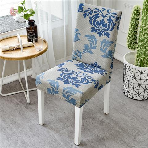 Six air home half-printed stretch chair cover Modern minimalist hotel table chair set Factory direct