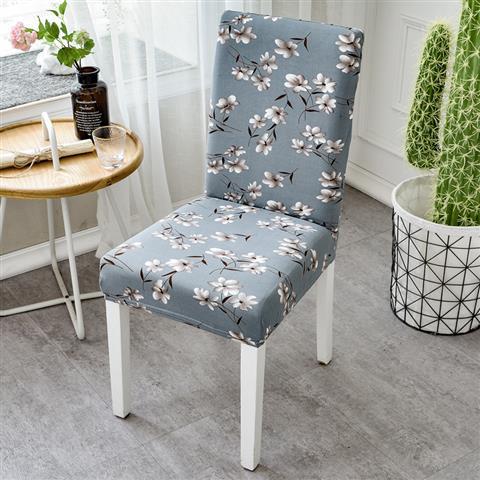 Six air home half-printed stretch chair cover Modern minimalist hotel table chair set Factory direct