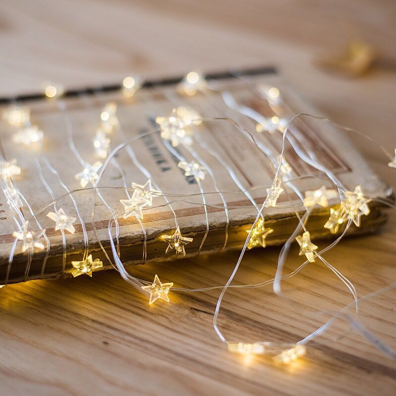 Cross-border mini led copper wire Christmas lights Santa elk snowman cane snowflake decoration string lights