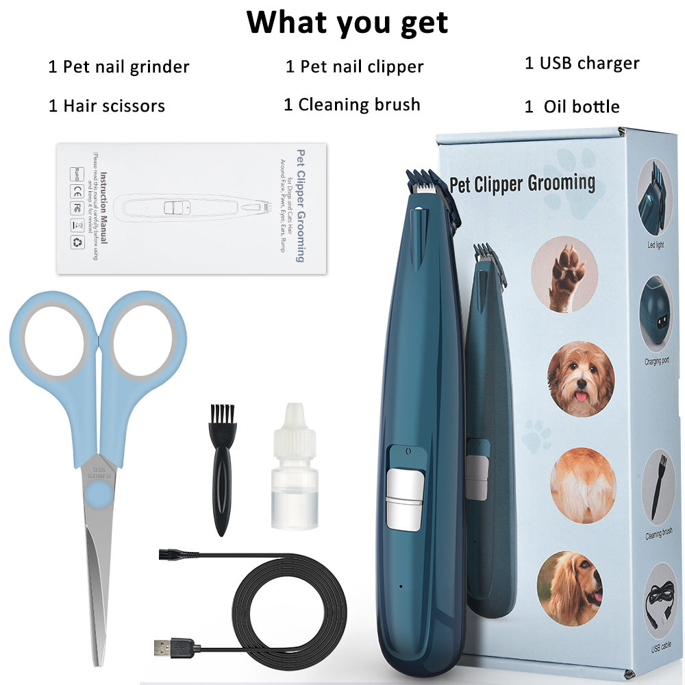 Cross-border supplies dog cleaning and grooming tools pet cats and dogs electric clippers hair clippers rechargeable pet shaver