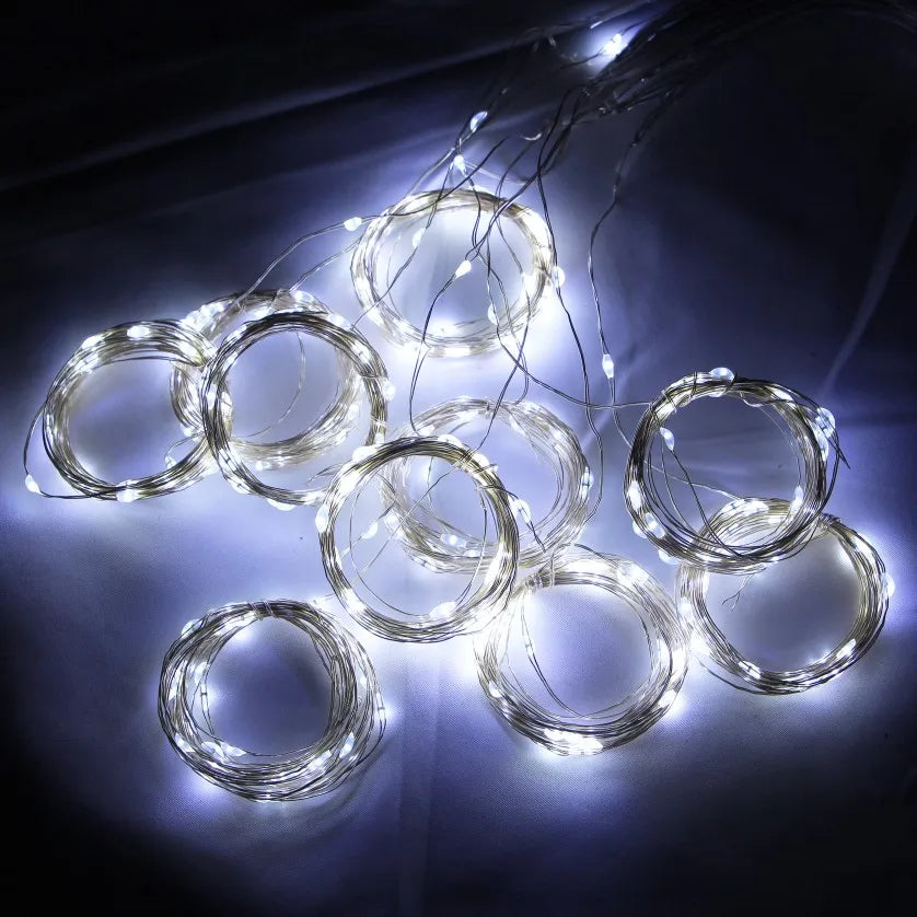 Remote LED String Lights Curtain USB Battery Fairy Lights Garland Led Wedding Party Christmas For Window Home Outdoor Decor