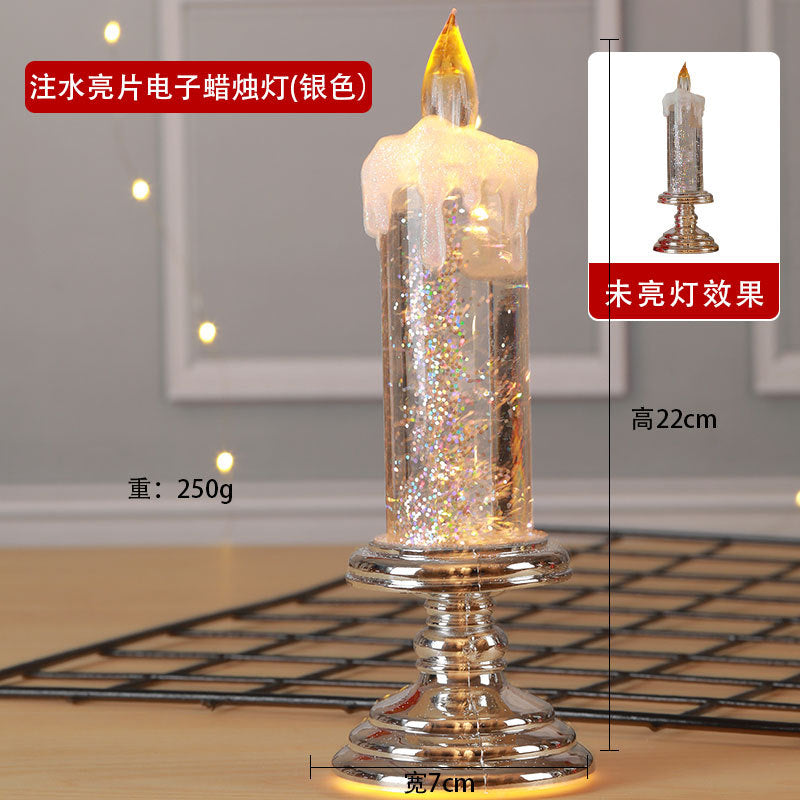 LED electronic sequin candle light creative layout New Year Christmas scene plastic props decoration Halloween