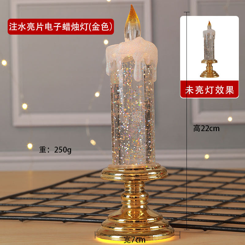 LED electronic sequin candle light creative layout New Year Christmas scene plastic props decoration Halloween