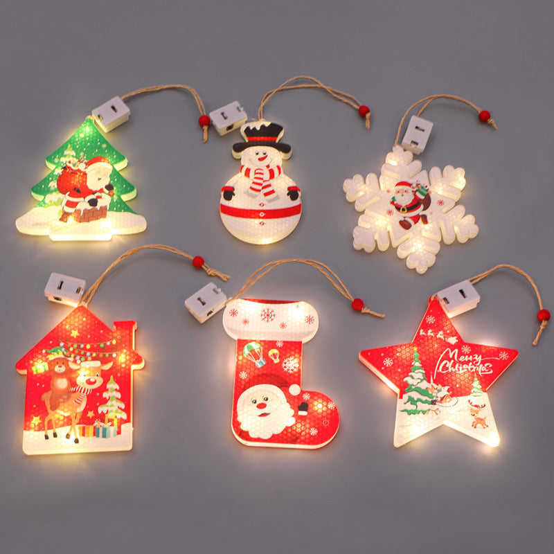 New Cross-border Christmas Light String Unicorn Curtain Light Christmas Cartoon Modeling Light LED Lantern Room Decoration